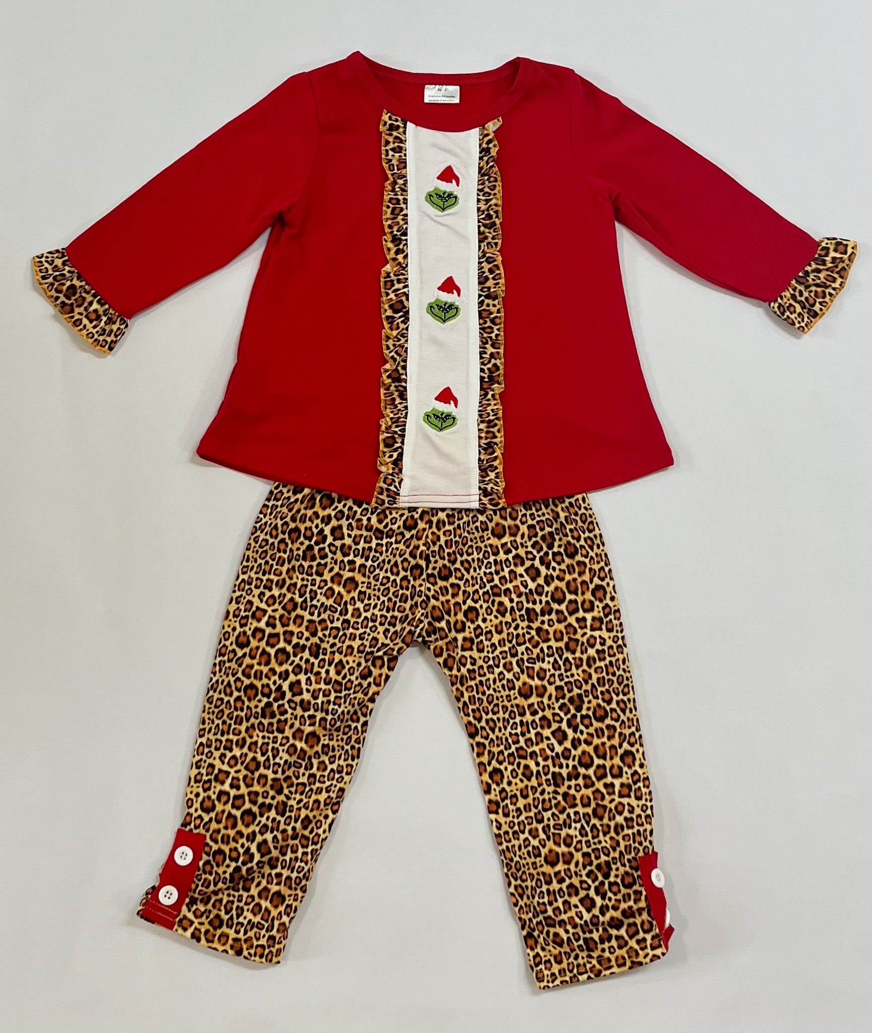 Red Cheetah Grinch Set – Sweet Southern Daisy Boutique